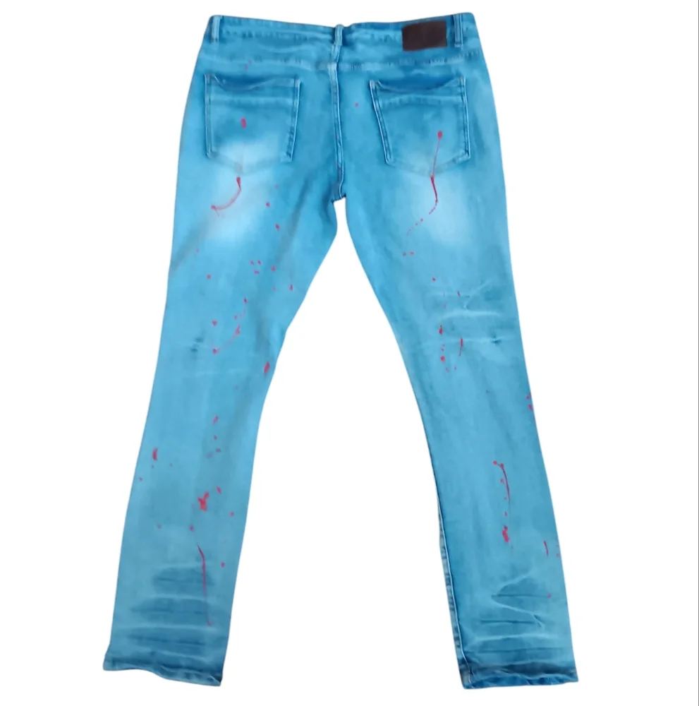 M. SOCIETY MEN'S SIZE 38×32 DENIM BLUE JEANS.